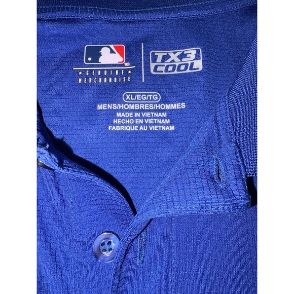 Chicago Cubs Mens XL Genuine Merchandise TX3 Cool MLB Polo Blue Logo - Picture 5 of 7